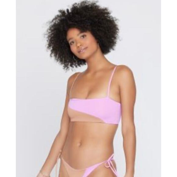 L*Space women’s NWT’s color block Ari bikini top. Size XS - Picture 3 of 5